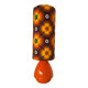 Treflower table lamp, orange opaline and vintage fabric
