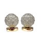 Pair of Scandinavian glass globe wall lights
