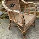 Fauteuil en rotin enfant vintage