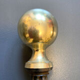 Chenets modernist bronze and cast iron