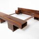 Mid-Century Modern Bed with Nightstands by Fabio Lenci for Bernini, Italy, 1970s