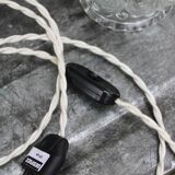 Moulded glass globe hand lamp