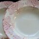 6 vintage Lunéville ironstone soup plates - “Mauresque” red