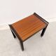 Side table in mahogany and stained oak, France 1980.