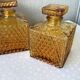 Amber glass carafes Japanese 1970s - Tislo "PASSED J.G.I.A"