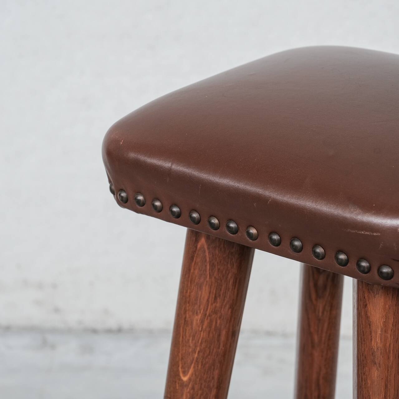 Set of four Mid-Century Dutch bar stools