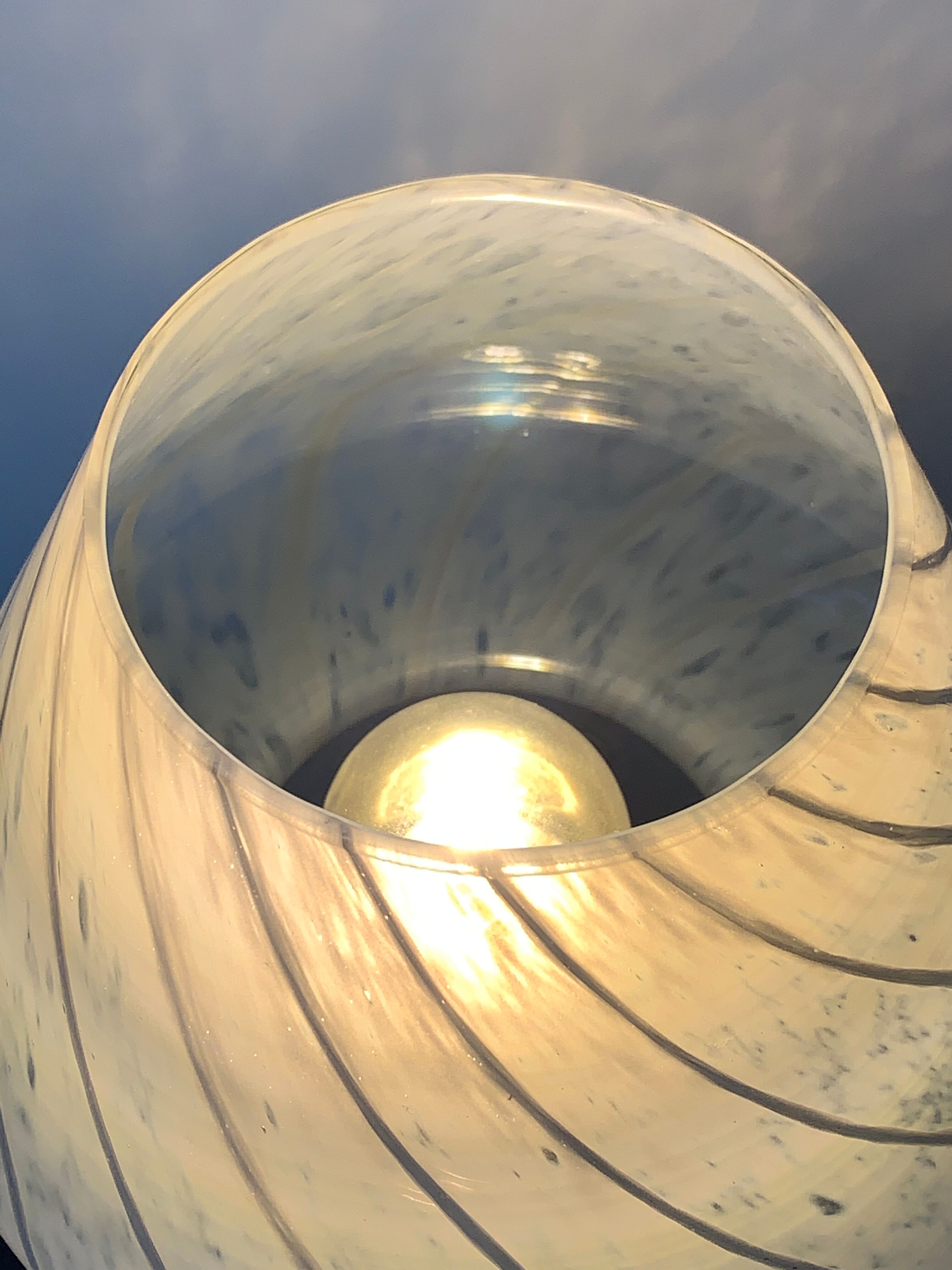 Lampe champignon en verre de Murano, 1980