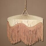 Fringed lampshade for suspension