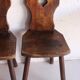 Pair of antique Alsatian wooden chairs
