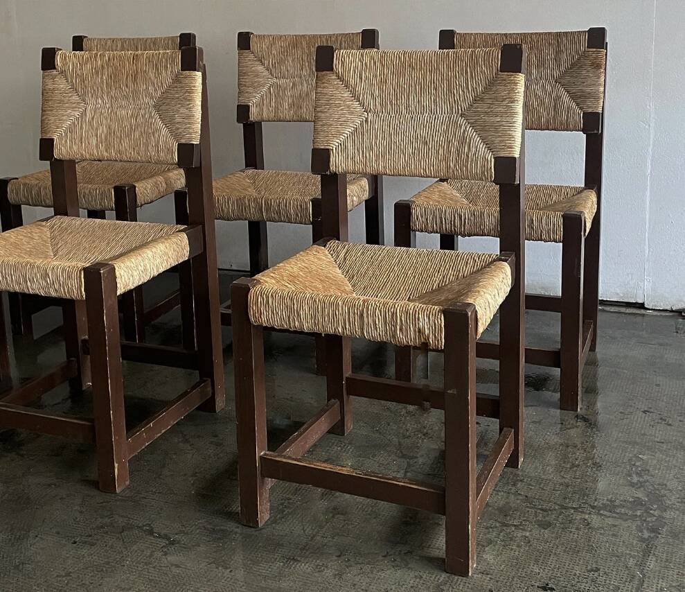 Ensemble de six chaises de salle à manger