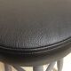 Grey stool black leatherette