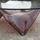 70s space age round coffee table