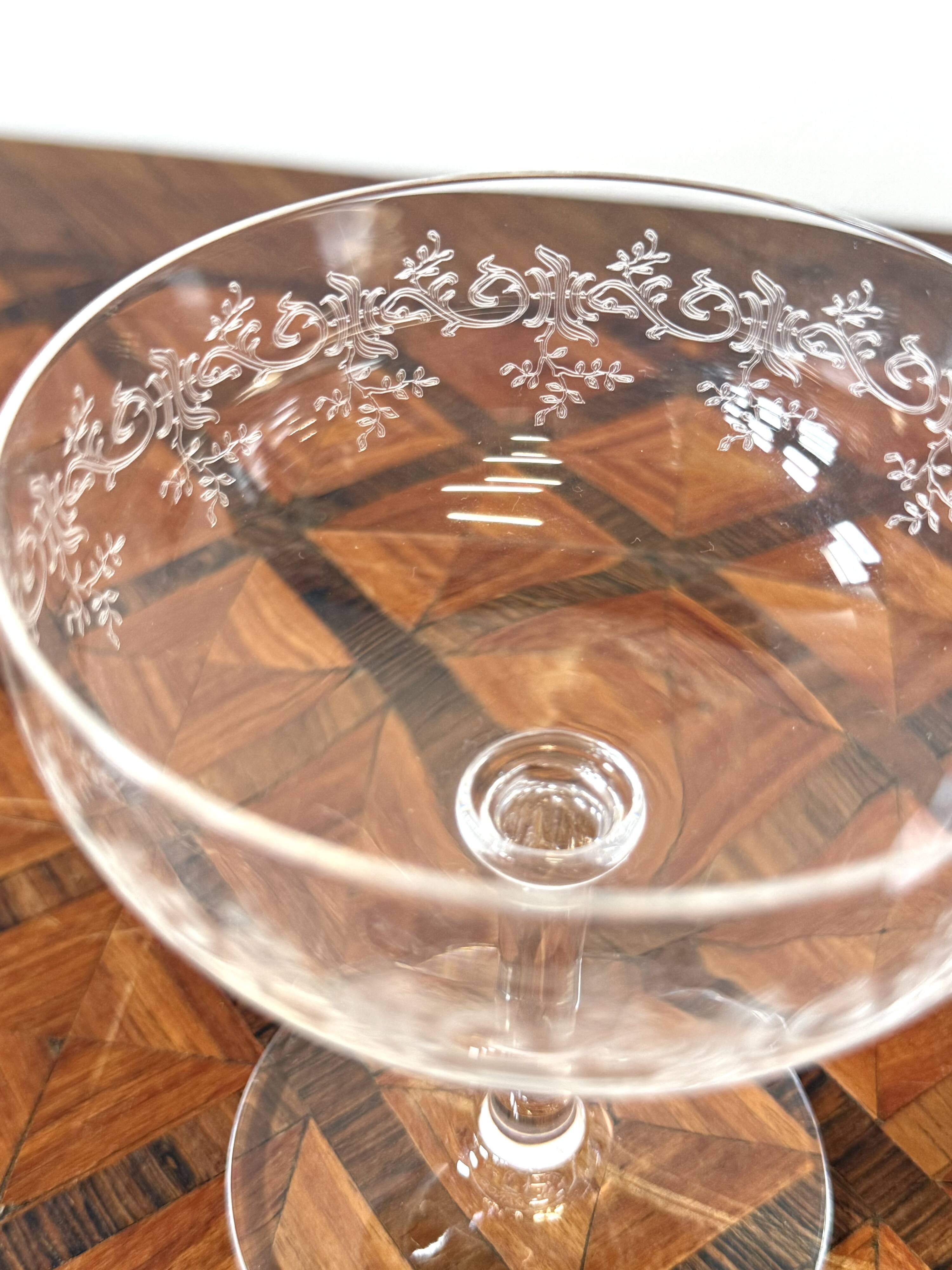 2 Baccarat champagne glasses – Sévigné model