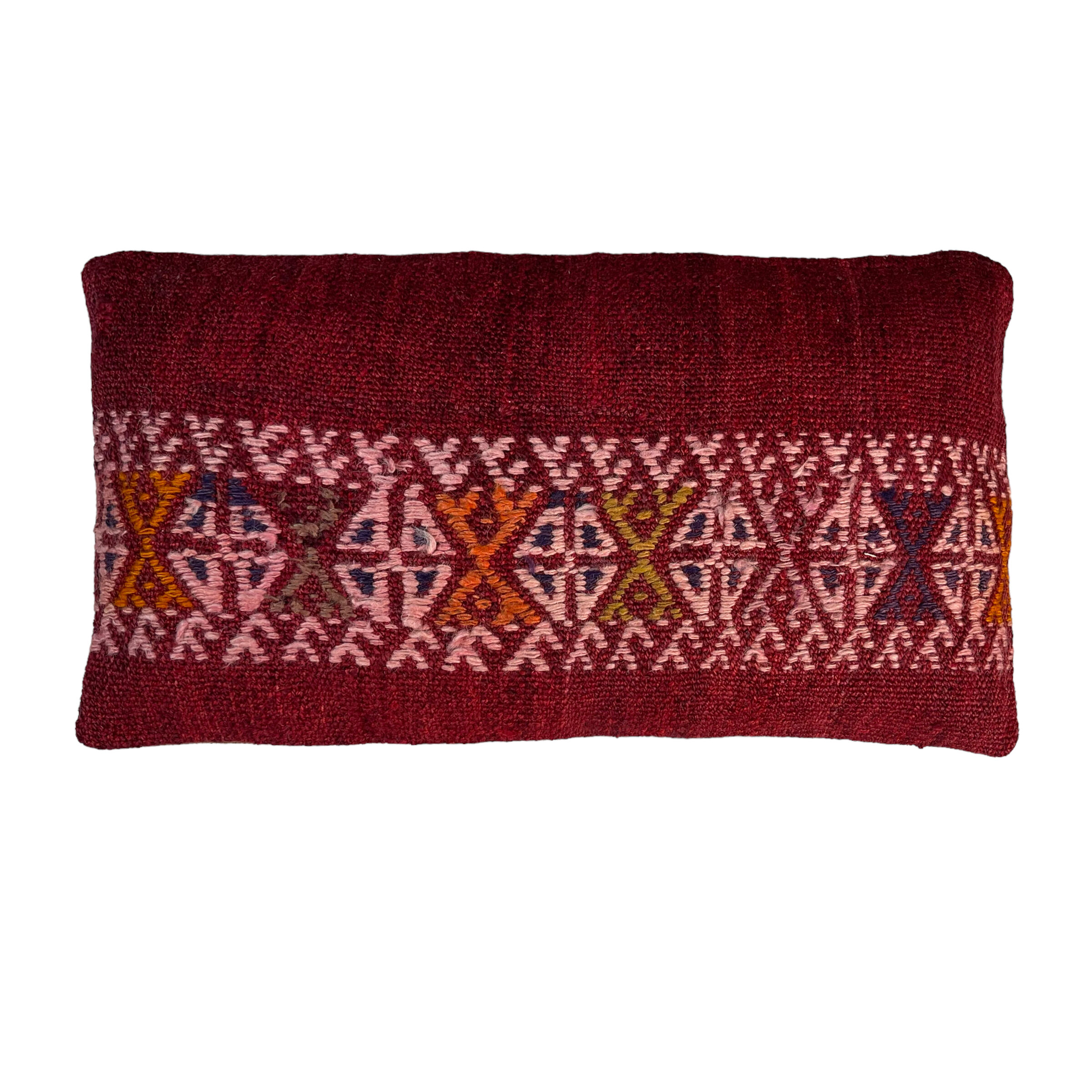 Vintage turkish kilim cushion cover, 30 x 50 cm