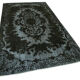 Hand-knotted vintage turkish 1980s 157 cm x 269 cm black rug