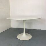 Mid-Century Space Age Tulip Dining Table in White by Arkana, 1960s