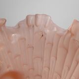 Pink frosted glass vase