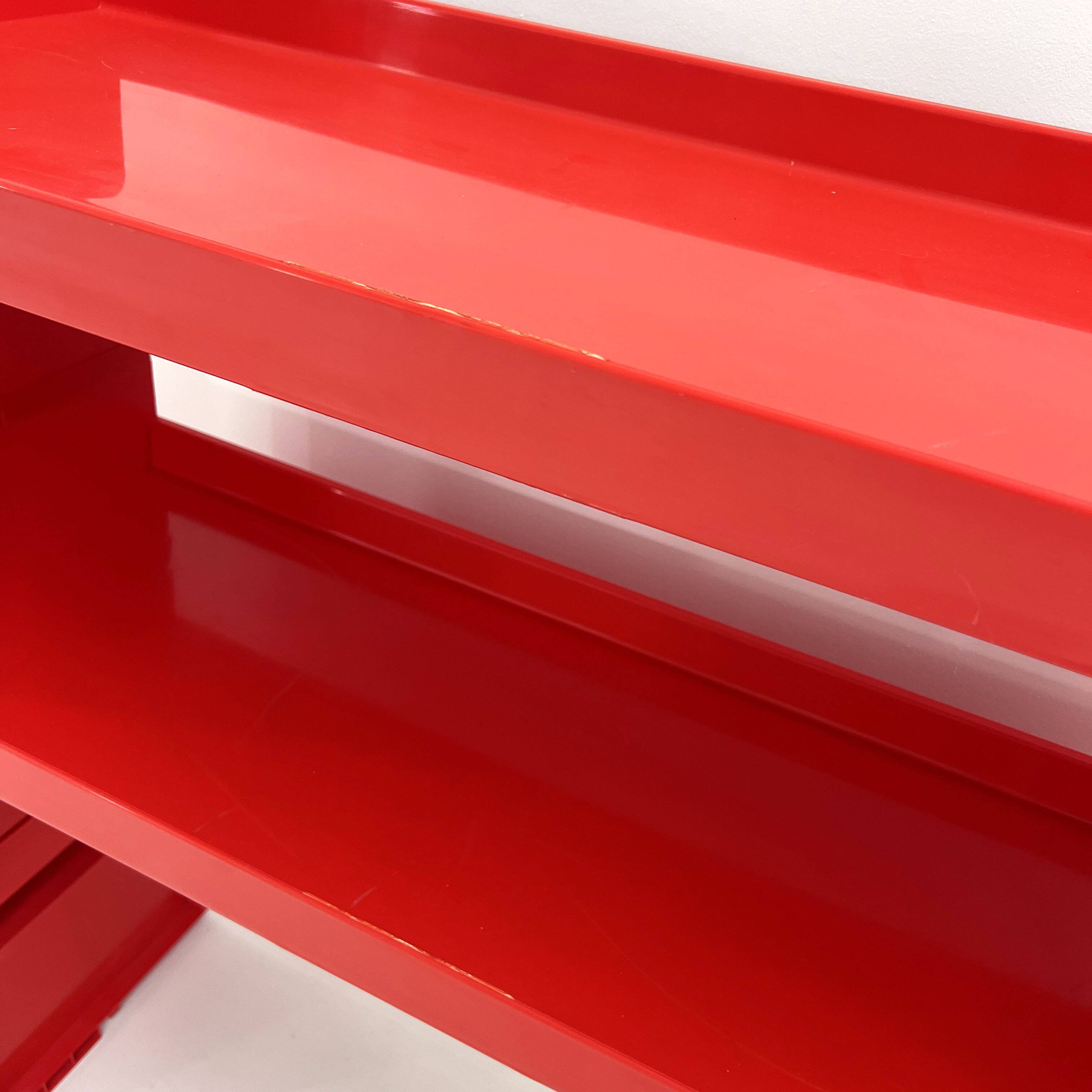 Etagère modulable Jeep rouge par De Pas, D'Urbino & Lomazzi pour BBB 1970