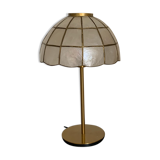 Bicolor mother-of-pearl lamp with a golden foot