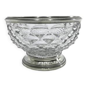 saladier cristal et argent