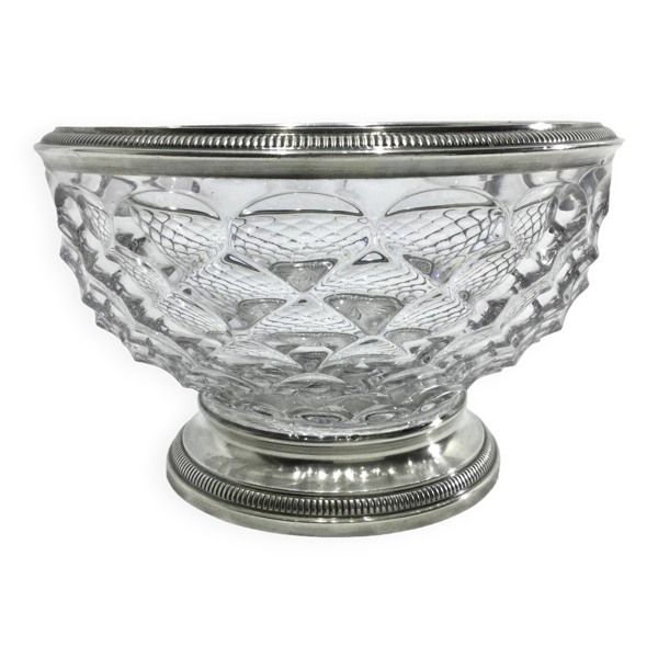 Saladier cristal et argent - Henri Soufflot