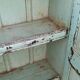 Old wooden cabinet with beautiful green patina