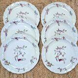 6 flat plates Bernardaud model Chantilly