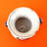 1950s Small baluster-shaped Italian ceramic vase with floral decoration