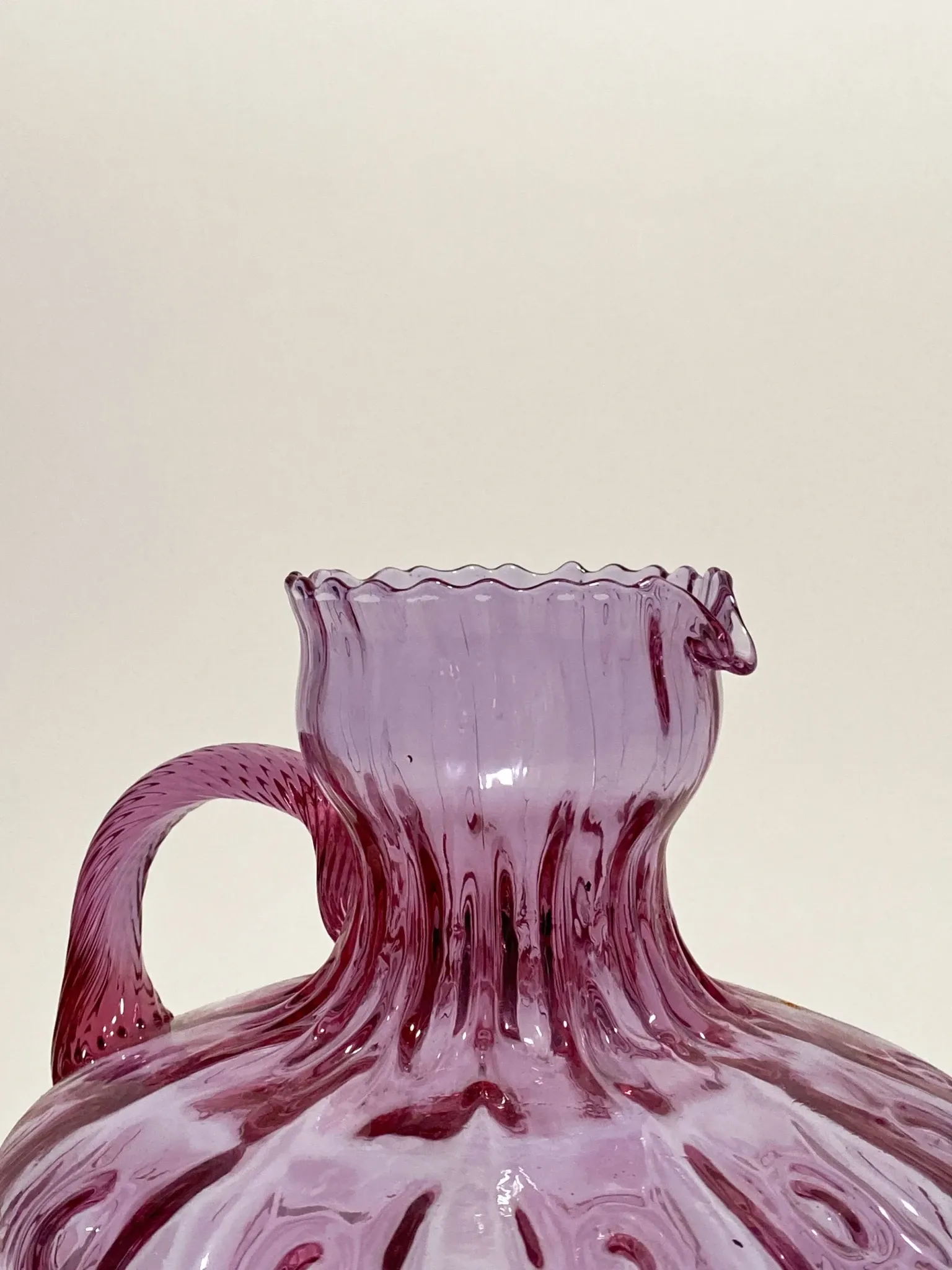 Italian carafe made of blown glass