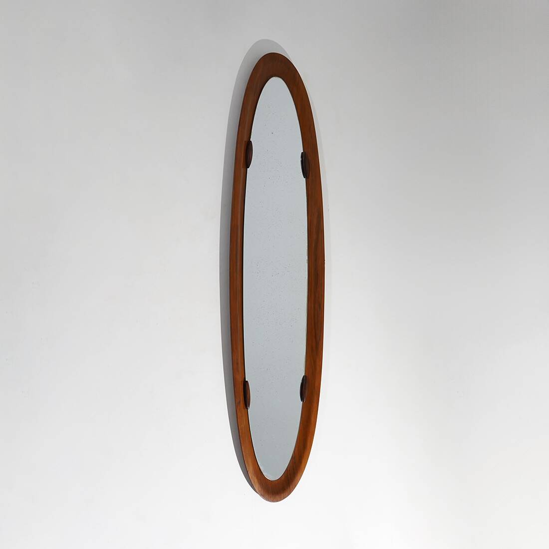 Miroir mural en contreplaqué courbé, années 1960