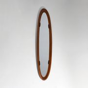 Curved plywood wall mirror, 1960s