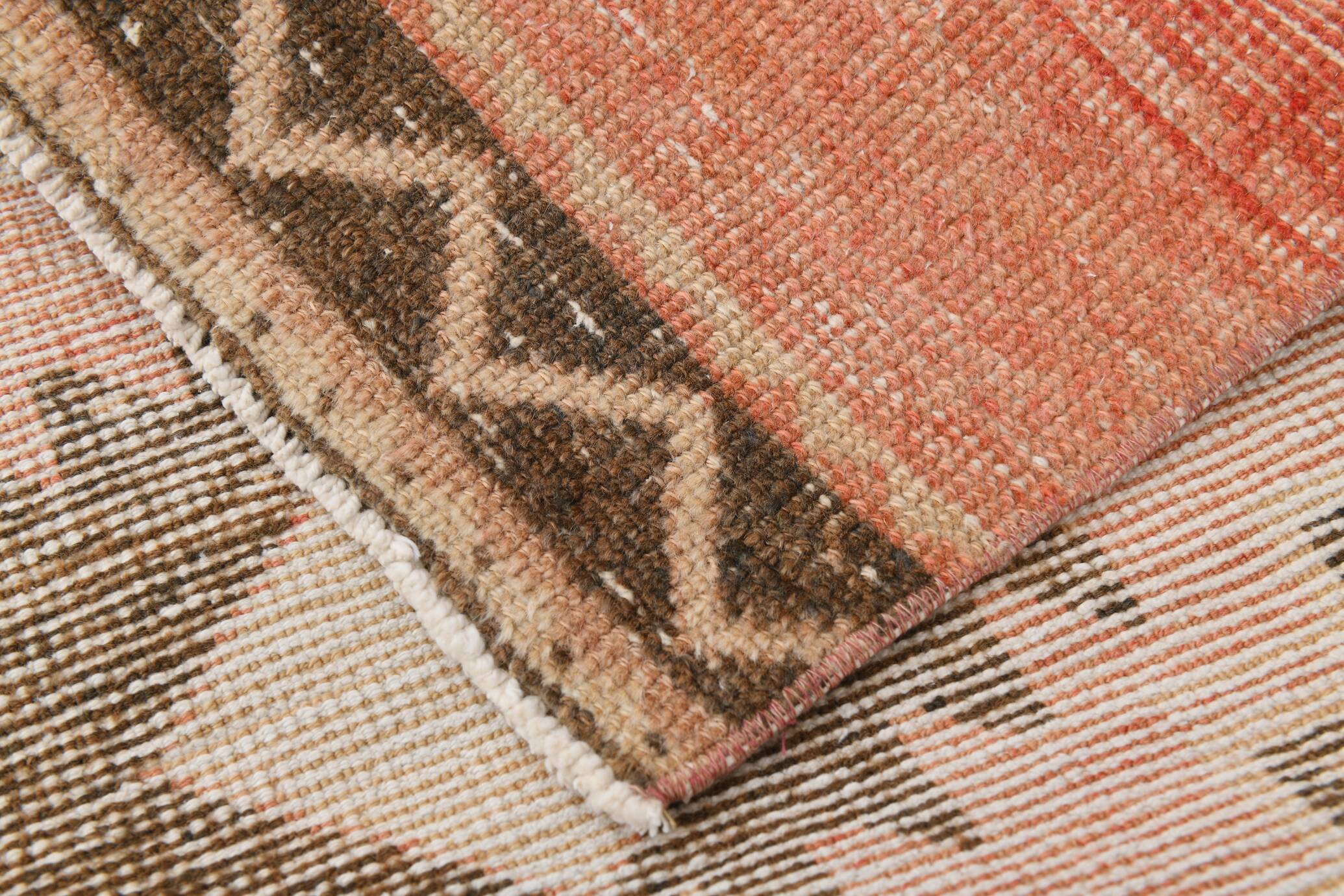 Vintage Pale Red Oriental Persian Runner Rug, 84x389Cm