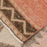 Vintage Pale Red Oriental Persian Runner Rug, 84x389Cm