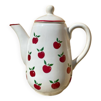 Cafetière décorée de pommes, 1990