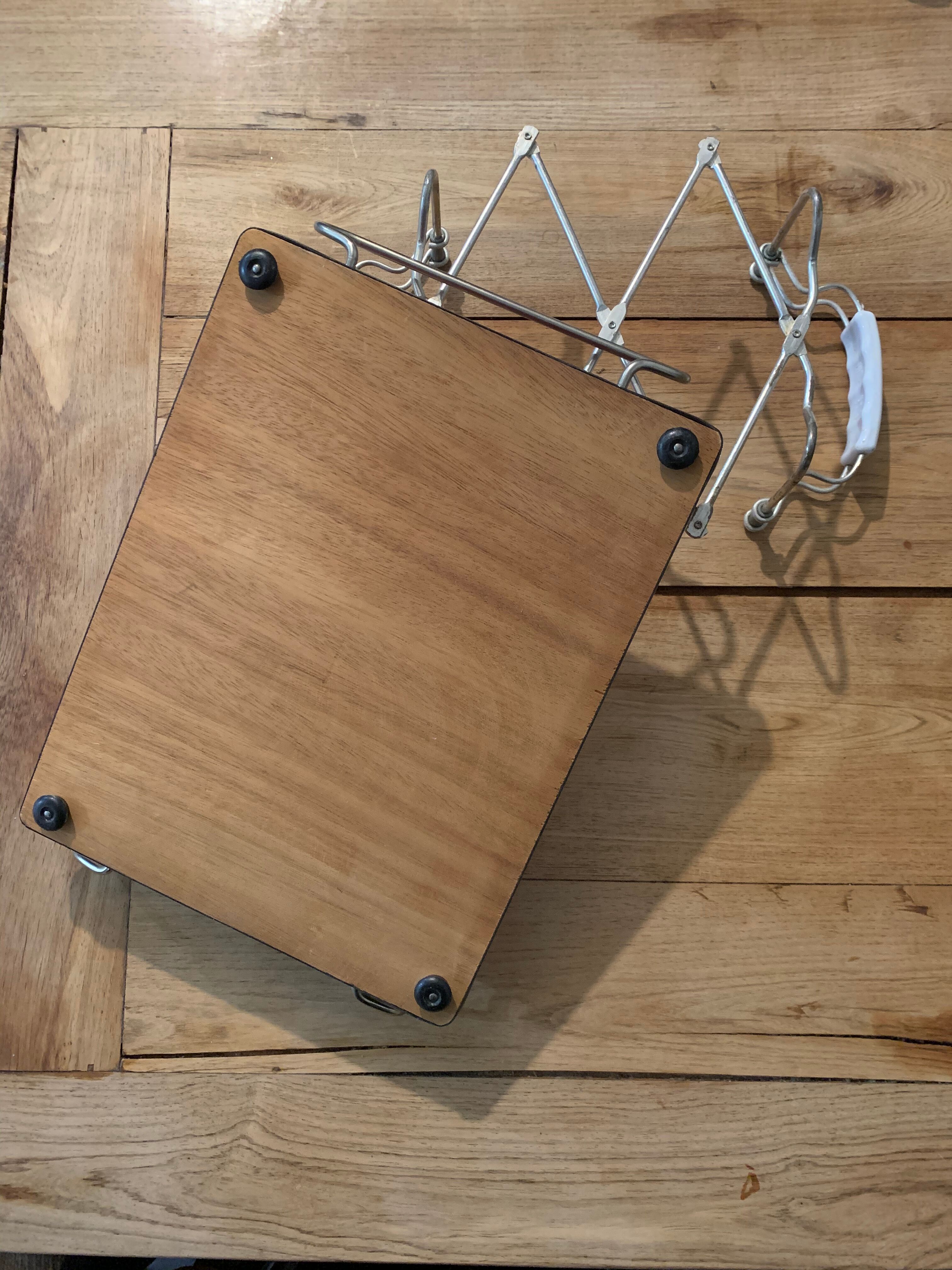 Service tray in red formica