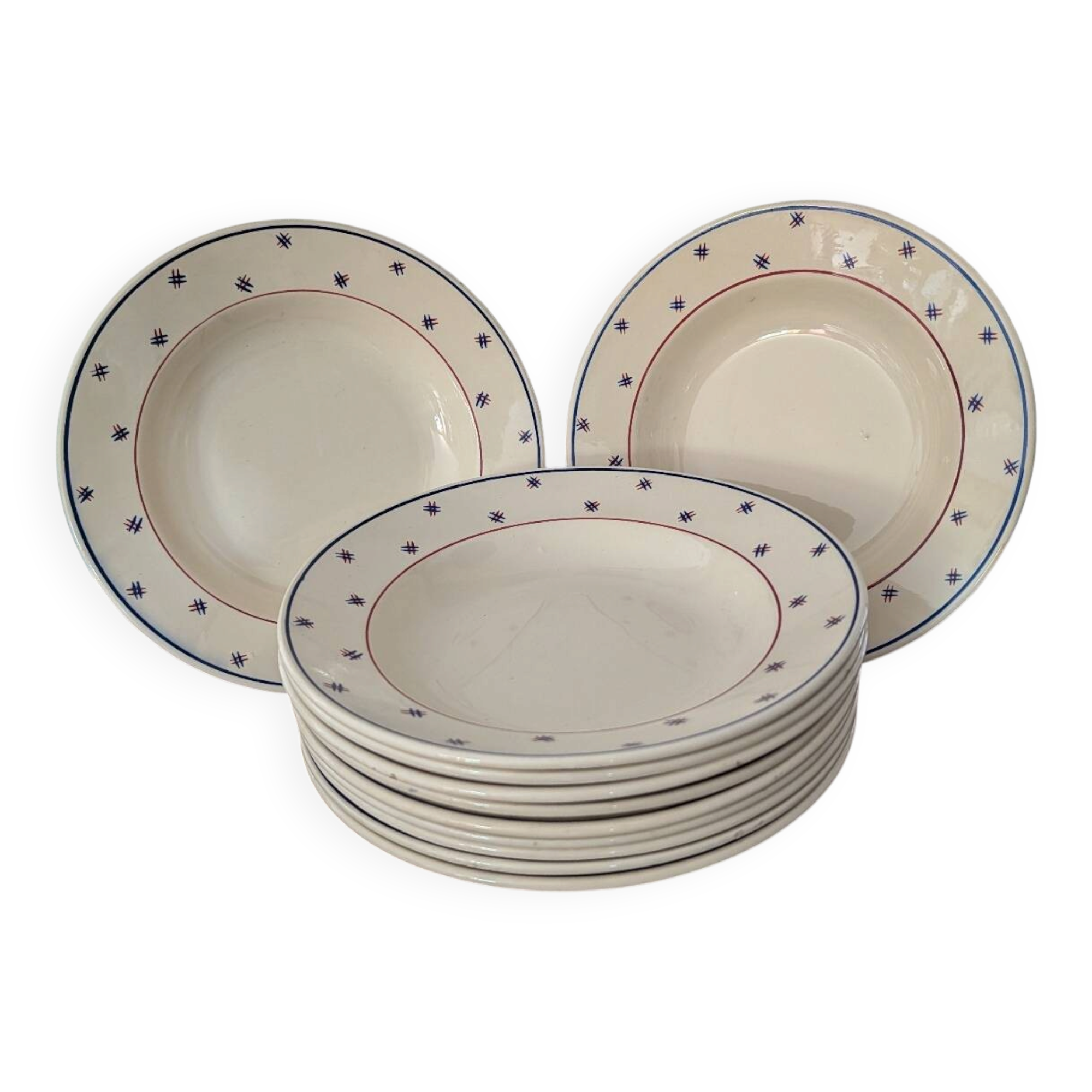 K&G Lunéville Pierre deep plates from the 1930s
