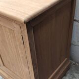 Large four-door row of industrial furniture in raw wood design