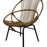 Rattan chair by Dirk van Sliedregt Rohe Noordwolde 1960 in the Netherlands