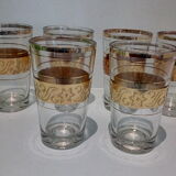 Set of 6 gold aperitif tea glasses - granita