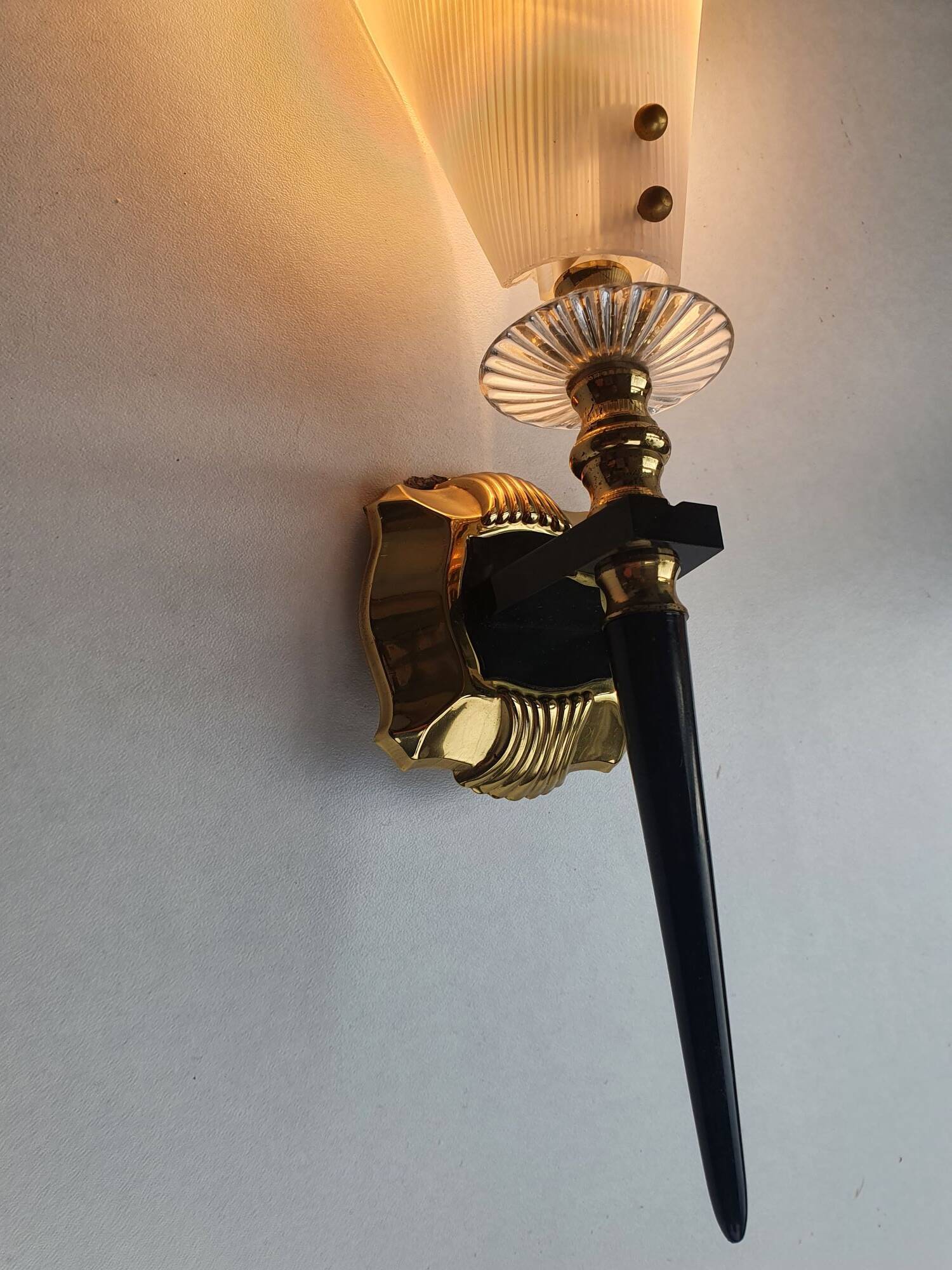 Pair of 50s rockabilly torch wall lights