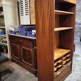 Scandinavian teak curtain cabinet