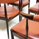 Eight Danish Cow Horn "Model 12" Chairs in Rosewood by Johannes Andersen