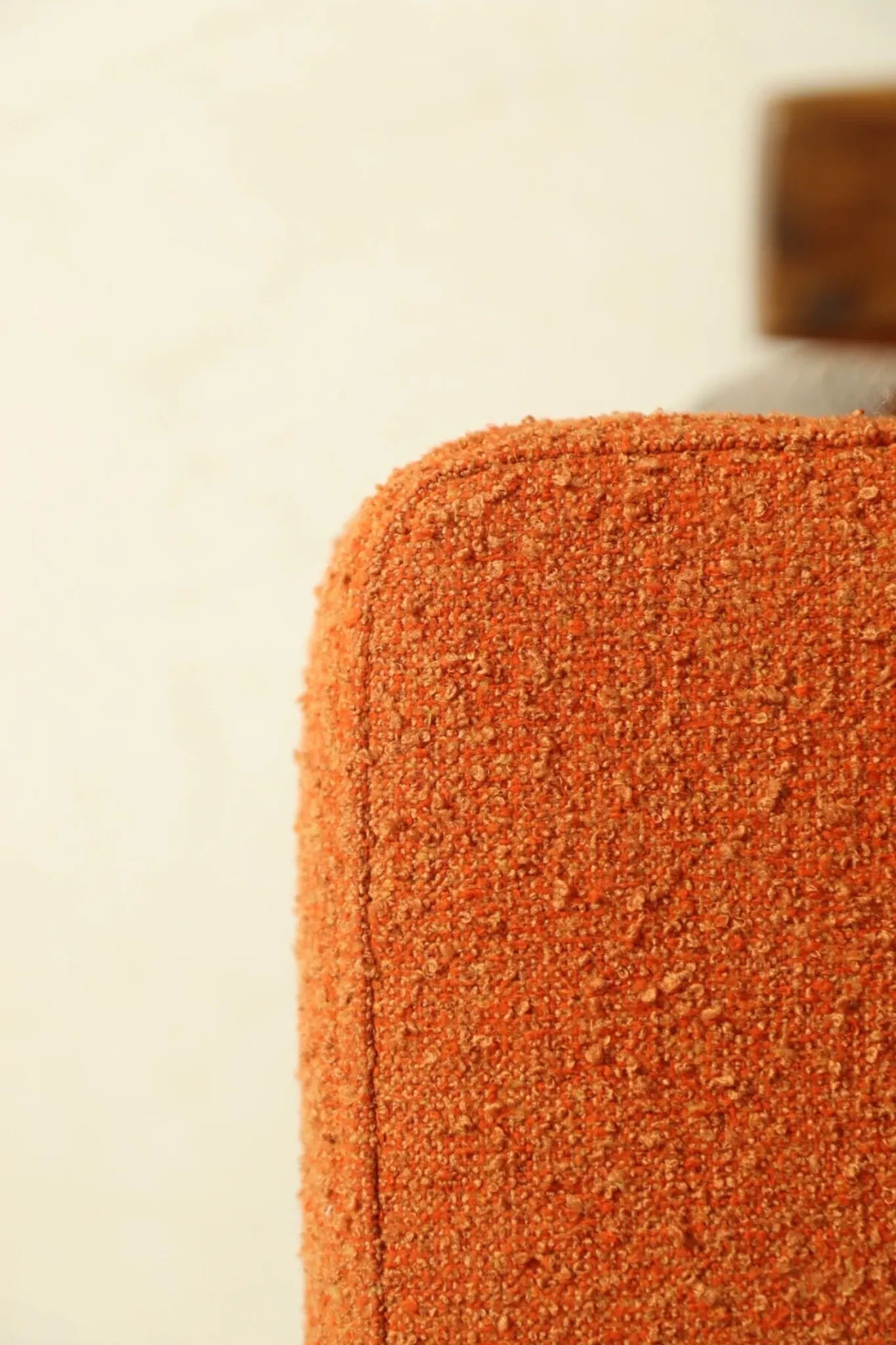 Vintage pumpkin orange lounge chair 1970s restored