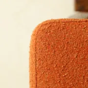 Vintage pumpkin orange lounge chair 1970s restored
