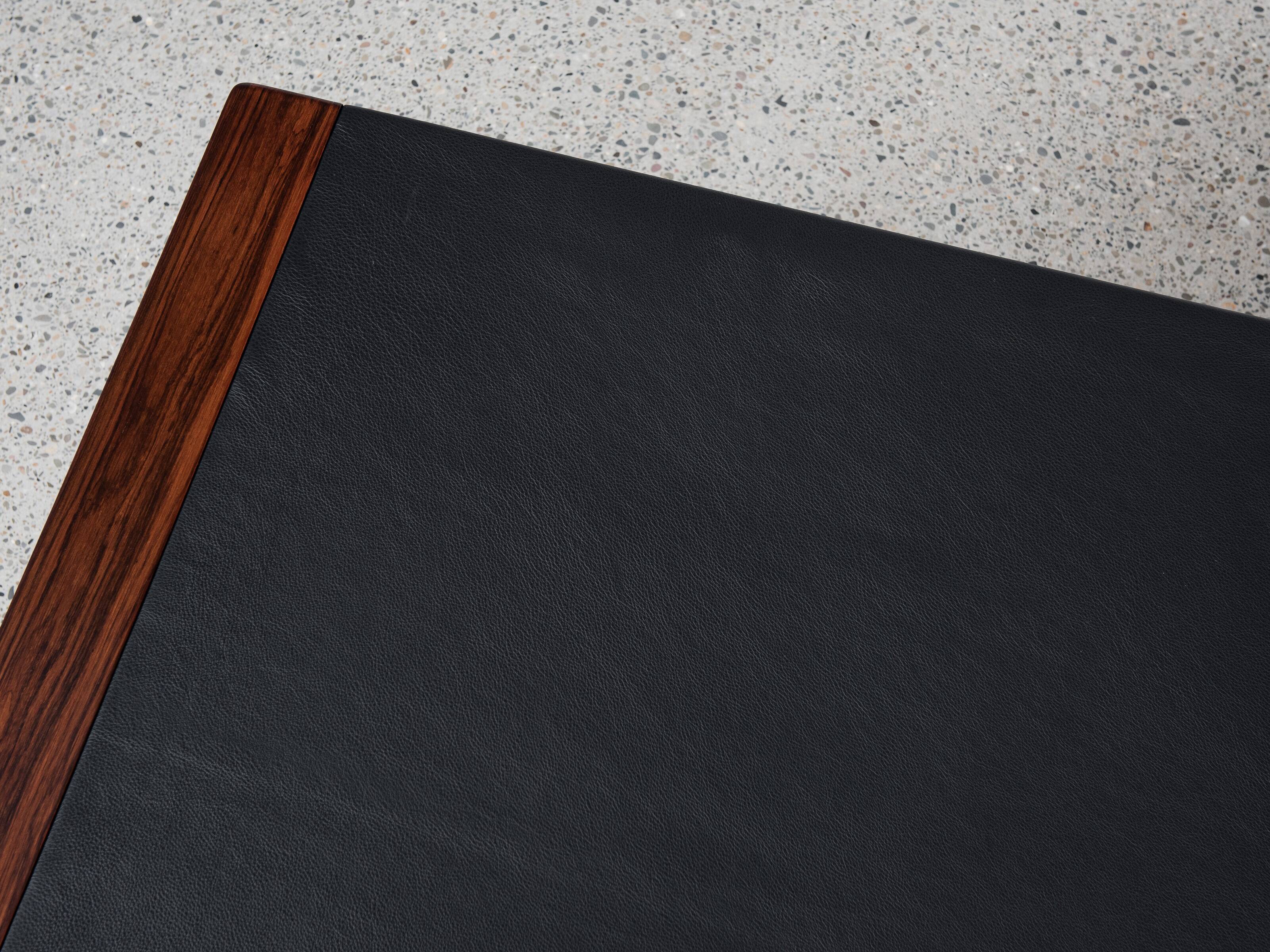 Midcentury Danish XL desk in rosewood and leather by Arne Vodder for Sibast