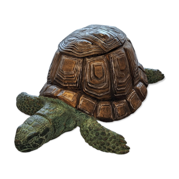 Sculpture de tortue en métal