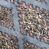Tapis coureur vintage ouzbek Bukhara fait main en laine – 75 x 244 cm
