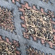 Tapis coureur vintage ouzbek Bukhara fait main en laine – 75 x 244 cm