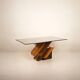 Table sculpturale postmoderne par Poggioli Italie années 1970