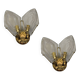 Brass Glass Sconces Set of 2 1970’s